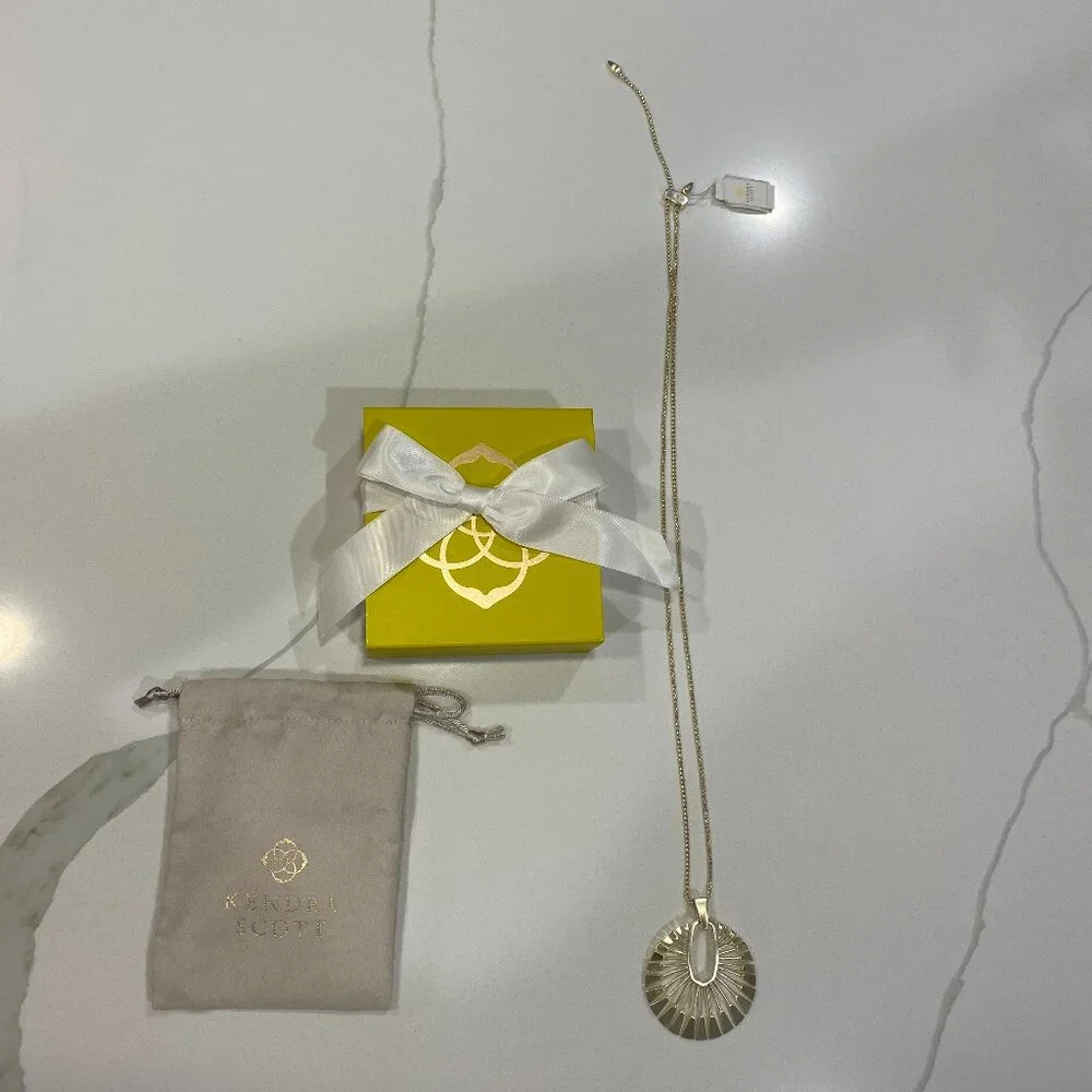 Kendra Scott Deanne Long Sunburst Necklace NWT - Picture 3 of 10